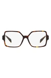 Versace 55mm Square Optical Glasses In Havana