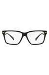Versace 54mm Rectangular Optical Glasses In Black