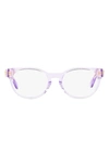 Versace 47mm Oval Optical Glasses In Trans Pink