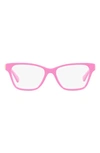 Versace 48mm Rectangular Optical Glasses In Pink