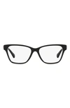 Versace Kids' 48mm Rectangular Optical Glasses In Black
