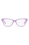 Versace 46mm Rectangular Optical Glasses In Lilac