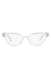 Versace 47mm Small Cat Eye Optical Glasses In Crystal
