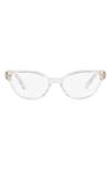 Versace Kids' 47mm Small Cat Eye Optical Glasses In Crystal