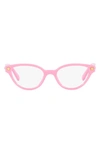 Versace 47mm Small Cat Eye Optical Glasses In Pink
