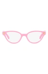 Versace Kids' 47mm Small Cat Eye Optical Glasses In Pink