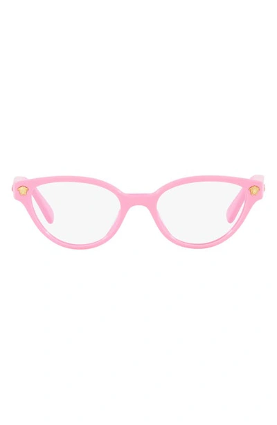 Versace 47mm Small Cat Eye Optical Glasses In Pink