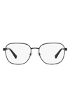 Versace 56mm Square Optical Glasses In Matte Black