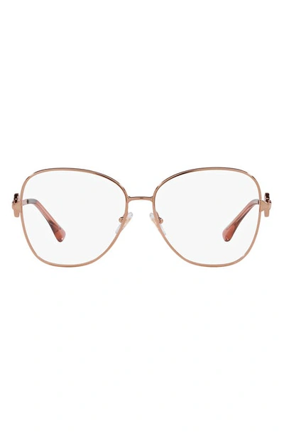 Versace 57mm Butterfly Optical Glasses In Rose Gold