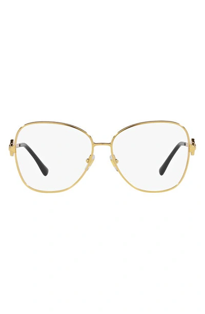 Versace 55mm Butterfly Optical Glasses In Gold