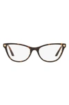 Versace 54mm Cat Eye Optical Glasses In Havana