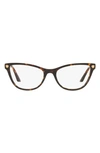 Versace 54mm Cat Eye Optical Glasses In Brown