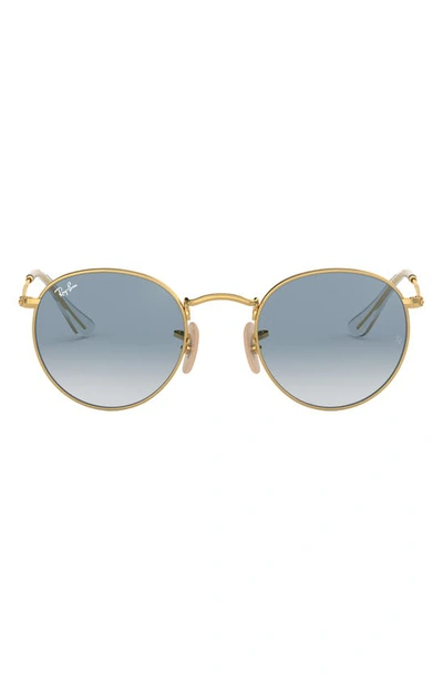 Ray Ban 50mm Small Gradient Round Sunglasses In Gold