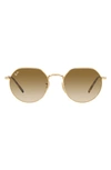 Ray Ban Jack 55mm Irregular Sunglasses In Gold Flash