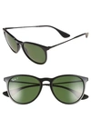 Ray Ban Erika Classic 54mm Sunglasses In Black/ Green