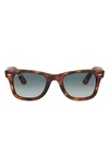 Ray Ban 50mm Wayfarer Ease Gradient Sunglasses In Red Havana