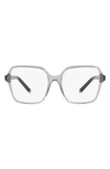 Tiffany & Co 54mm Square Optical Glasses In Shiny Gunmetal