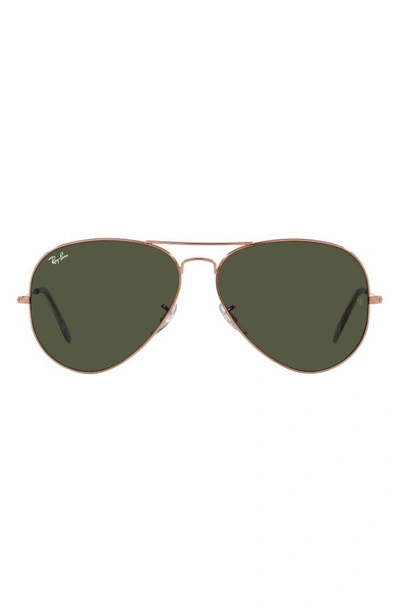 Ray Ban Aviator Green Classic G-15 Unisex Sunglasses Rb3025 181 58 In Dark / Gold / Green