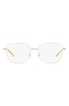 Tory Burch 53mm Square Optical Glasses In Ivory
