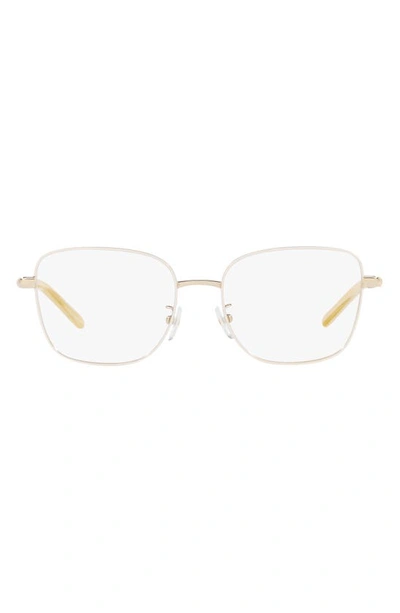 Tory Burch 53mm Square Optical Glasses In Ivory