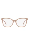 Tory Burch 53mm Oval Optical Glasses In Bone