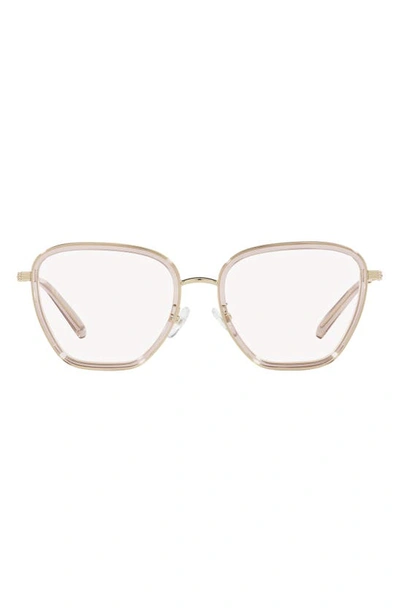 Tory Burch 53mm Square Optical Glasses In Clear