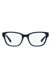 Tory Burch 52mm Rectangular Optical Glasses In Navy