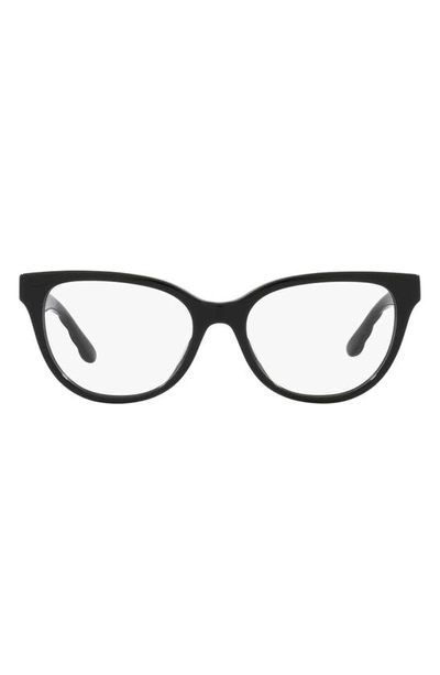 Tory Burch 53mm Oval Optical Glasses In Black