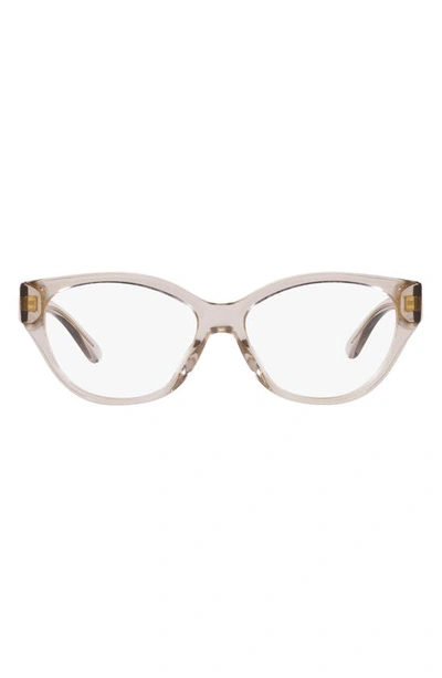 Tory Burch 53mm Cat Eye Optical Glasses In Transparent
