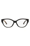 Tory Burch 53mm Cat Eye Optical Glasses In Black