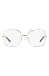 Tory Burch 52mm Square Optical Glasses In Gold