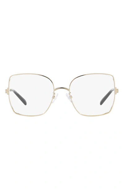 Tory Burch 52mm Square Optical Glasses In Gold