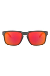 Oakley Holbrook 56mm Prizm™ Rectangular Sunglasses In Grey Smoke