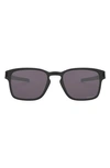 Oakley Latch 55mm Prizm™ Rectangular Sunglasses In Black