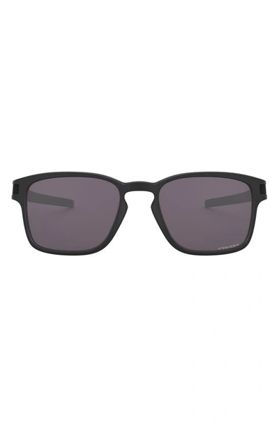 Oakley Latch 55mm Prizm™ Rectangular Sunglasses In Black