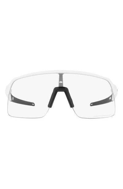 Oakley Sutro Lite Photochromic Shield Sunglasses In White