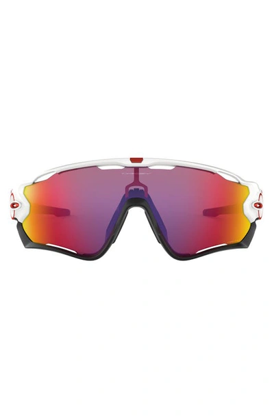 Oakley Jawbreaker™ 31mm Prizm™ Shield Sunglasses In White