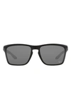 Oakley Sylas 57mm Prizm™ Rectangular Sunglasses In Shiny Black