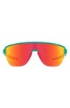 Oakley Corridor 42mm Semirimless Prizm™ Shield Sunglasses In Ruby
