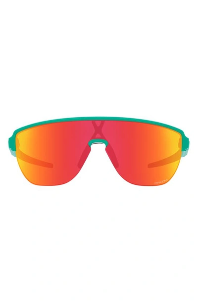 Oakley Corridor 42mm Semirimless Prizm™ Shield Sunglasses In Ruby