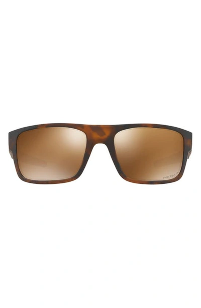 Oakley Drop Point™ 61mm Prizm™ Polarized Rectangular Sunglasses In Brown
