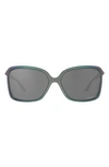 Oakley Wildrye 61mm Prizm™ Polarized Butterfly Sunglasses In Silver