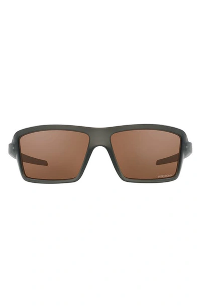 Oakley Cables 63mm Prizm™ Oversize Rectangular Sunglasses In Smoke