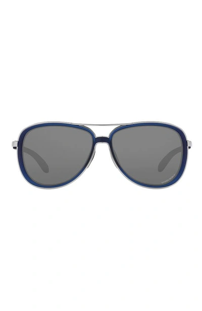 Oakley Split Time Pilot-frame Sunglasses In Trans Blue