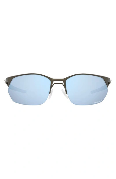 Oakley Wire Tap 2.0 60mm Prizm™ Polarized Rectangular Sunglasses In Dark Gunmetal