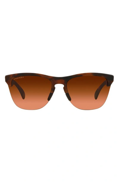 Oakley Frogskins Lite 63mm Gradient Oversized Round Sunglasses In Brown Tort