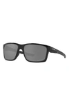 Oakley Mainlink 61mm Prizm™ Rectangular Sunglasses In Shiny Black