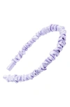 L Erickson Mini Medici Silk Charmeuse Headband In Purple