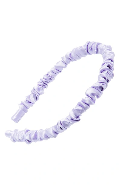 L. Erickson Mini Medici Silk Charmeuse Headband In Purple