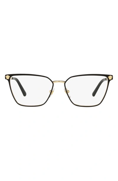 Versace 54mm Optical Glasses In Black Gold